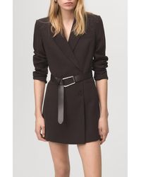 Mango - Loida Long Sleeve Double Breasted Coat Dress - Lyst