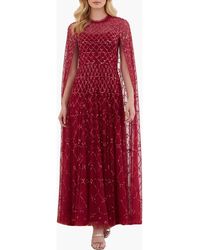 Needle & Thread - Heart Lattice Cape Ankle Gown - Lyst