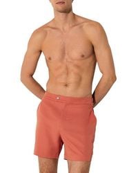 Reiss - Sun Solid Side Adjuster Swim Trunks - Lyst