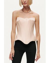 Nocturne - Sculpted Satin Corset Top - Lyst