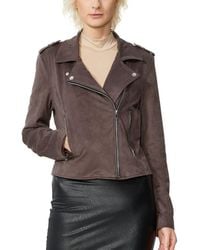 Kimi + Kai - Willa Faux Suede Moto Jacket - Lyst