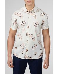 Ben Sherman - Floral Short Sleeve Button-up Shirt - Lyst
