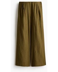 H&M - Crinkled Viscose-Blend Pants - Lyst