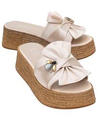 Prologue Shoes - Shara Braided Bow & Bee Buckle Platform Sandal - Lyst