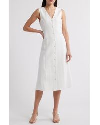 Charles Henry - Button-Up Midi Dress - Lyst