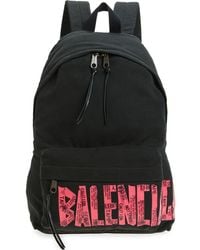 Balenciaga - Tape Type Logo Canvas Backpack - Lyst