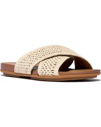 Fitflop - Gracie Woven Slide Sandal - Lyst