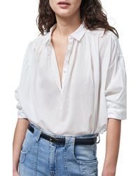 Nili Lotan - Miles Popover Cotton Shirt - Lyst