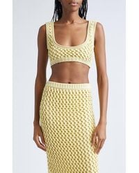 DIOTIMA - Lady Crystal Mesh Crochet Bralette - Lyst