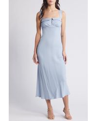 Reformation - Tancy Button Front Midi Dress - Lyst