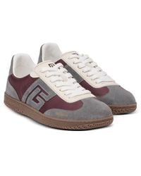 Balmain - Swan Suede And Nylon Trainers - Lyst