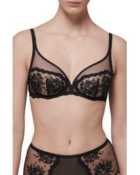 Simone Perele - Intrigue Sheer Full Coverage Underwire Plunge Bra - Lyst