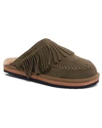 Free People - Fallon Fringe Faux Fur Mule Slipper - Lyst