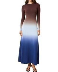 Solid & Striped - The Dora Ombré Colorblock Long Sleeve Knit Maxi Dress - Lyst
