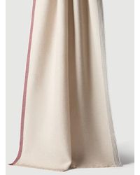 Brunello Cucinelli - Wool And Cashmere Diagonal Scarf With Striped Edge - Lyst
