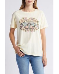 Lucky Brand - Floral Skull Butterfly Cotton Graphic T-shirt - Lyst