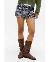 BDG - Camo Low Rise Denim Carpenter Miniskirt - Lyst