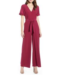 chelsea28 faux wrap jumpsuit