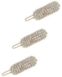 Ettika - 3-Pack Crystal Barrettes - Lyst