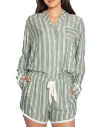Pj Salvage - Stripe Hype Sateen Short Pajamas - Lyst