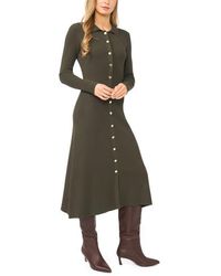 Ted Baker - Ivy Johnny Collar Ribbed Sweater-Dress - Lyst