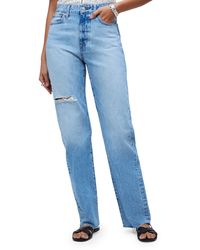 Madewell - '90s Ripped Straight Leg Jeans - Lyst