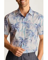 Bonobos - Riviera Slim Fit Palm Print Short Sleeve Button-Up Shirt - Lyst