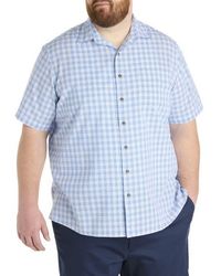 Oak Hill by DXL - Big & Tall Seersucker Small Plaid Sport Shirt - Lyst