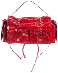 Acne Studios - Multipocket Crinkle Patent Leather Top Handle Bag - Lyst