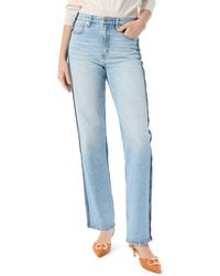 DO by Dee Ocleppo - Athena Slouchy Pieced Two-Tone Straight Leg Jeans - Lyst