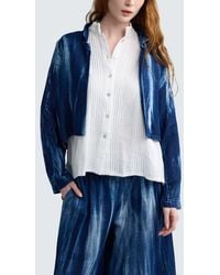 Luukaa - Reese Batik-Effect Short Jacket - Lyst