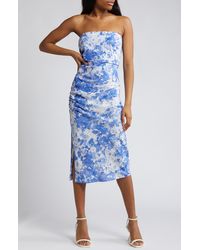 Wayf - The Taylor Floral Strapless Cocktail Dress - Lyst