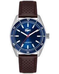 Lacoste - Boston Leather Strap Watch, 39Mm - Lyst