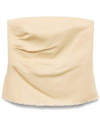 Mango - Fiona Pleated Strapless Top - Lyst