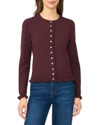 Cece - Ruffle Trim Cardigan - Lyst