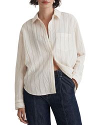 Madewell - Drapey Stripe Oversize Button-up Shirt - Lyst