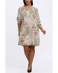 Foxcroft - Alicia Patchwork Shift Dress - Lyst