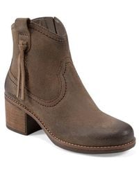 Earth - Irene Block Heel Zip Bootie - Lyst