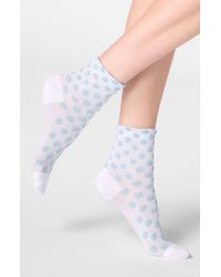 Oroblu - Tiny Bloom Ankle Socks - Lyst