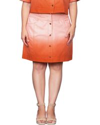 Standards & Practices - Dip Dye Denim Skirt - Lyst