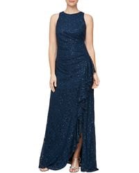 Alex Evenings - Ruffle Sequin Lace Gown - Lyst
