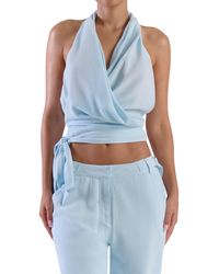 Naked Wardrobe - So Wrapped Up Halter Top - Lyst