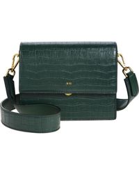 JW PEI - Mini Flap Croc Embossed Faux Leather Crossbody Bag - Lyst