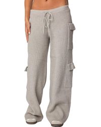 Edikted - Wynter Low Rise Drawstring Cargo Sweater Pants - Lyst