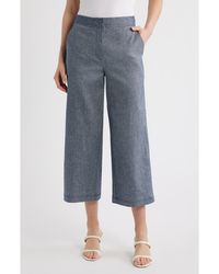 Halogen® - Cropped Straight Leg Pants - Lyst