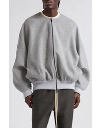 Fear Of God - Double Faced Virgin Wool & Cashmere Collarless Bomber Jacket - Lyst