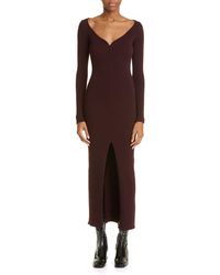 Courreges - Swallow Long Sleeve Rib Sweater Dress - Lyst