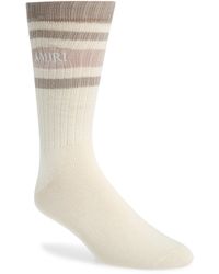 Amiri - Logo Stack Stripe Cotton Blend Socks - Lyst