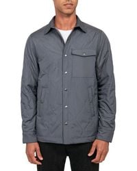 Brooklyn Brigade - Solid Water Repellent Quilted Shirt Jacket - Lyst