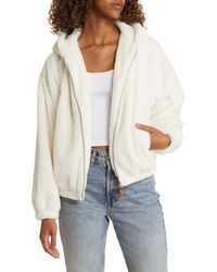 Thread & Supply Wubby Fleece Zip Jacket in Natural | Lyst